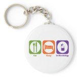 Eat Sleep Do Microbiology keychains