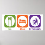 Eat Sleep Do Stenography Poster