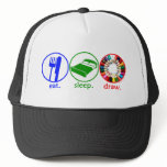 Eat Sleep Draw hats