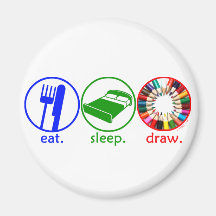 Eat Sleep Draw Magnet