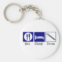 Eat, Sleep, Drum Key Chain