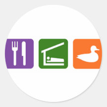 Eat Sleep Ducks! Round Stickers