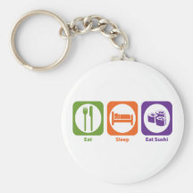 Eat Sleep Eat Sushi Key Chain