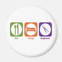 Eat Sleep Engineer Fridge Magnets