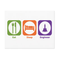 Eat Sleep Engineer Postcard