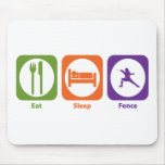 Eat Sleep Fence Mouse Pads