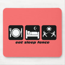 eat sleep fencing mousepads