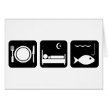 Eat Sleep Fish 1 Greeting Card
