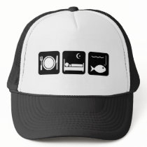 Eat Sleep Fish 1 Hats