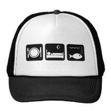 Eat Sleep Fish 1 Hats
