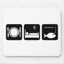 Eat Sleep Fish 1 Mousepads