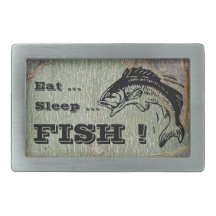 Eat, Sleep, FISH Belt Buckles