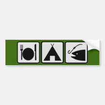 Eat Sleep Fish Bumper Sticker