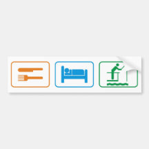 eat sleep - fish bumper sticker