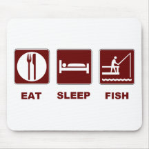 Eat Sleep Fish fishing gifts Mousemat