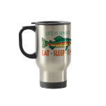 Eat Sleep Fish - Humourous Trout Fishing mugs