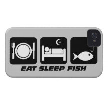 eat sleep fish iPhone 4 case