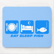 eat sleep fish mousemats