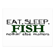 Eat Sleep Fish Postcard