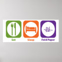 Eat Sleep Fold Paper posters