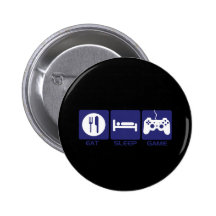 Eat Sleep Game Pins