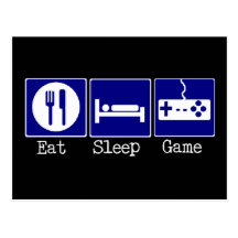 Eat, Sleep, Game Postcard
