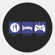 Eat Sleep Game Sticker