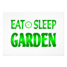 Eat Sleep Garden Personalized Announcement
