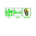 Eat Sleep Geocache Cool Dark Shirt Graphic
