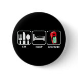 EAT SLEEP GEOCACHE SWAG BUTTONS NEW!