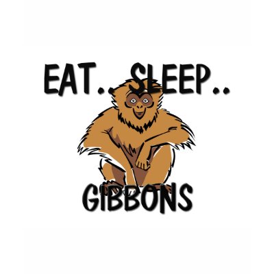 Eat Sleep GIBBONS T-shirts by AnimalShirts