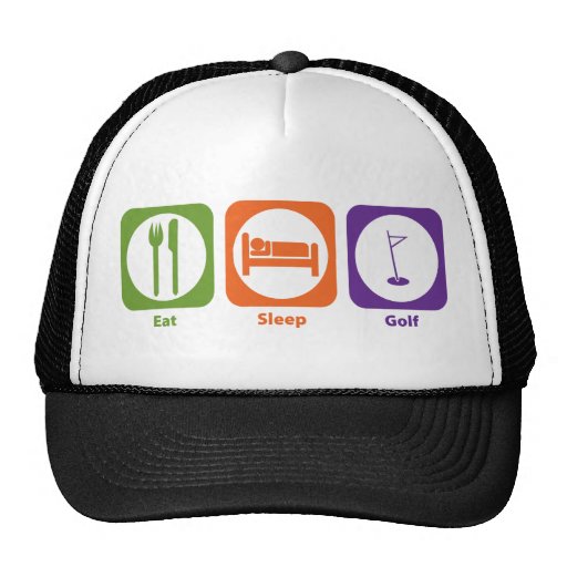 Eat Sleep Golf Hats