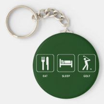 Eat Sleep Golf Keychain