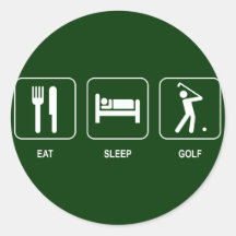 Eat Sleep Golf Sticker