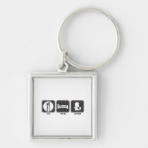 Eat Sleep Gossip Key Chains