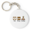 Eat Sleep Groundhogs keychains