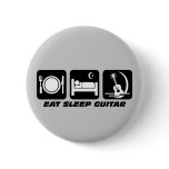 Eat sleep guitar buttons