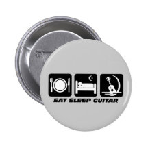 Eat sleep guitar pins