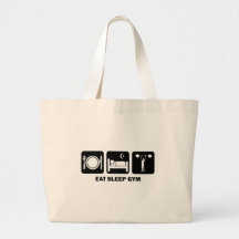 eat sleep gym tote bag