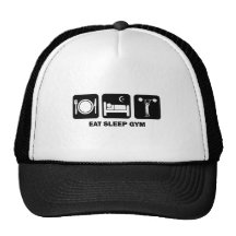 eat sleep gym trucker hat