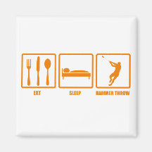 Eat Sleep Hammer Throw Magnets