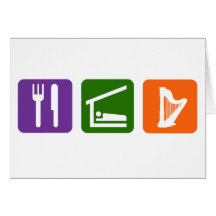 Eat Sleep Harp Card