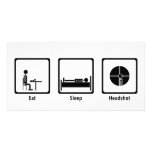 Eat, Sleep, Headshot - FPS Gamer photo cards