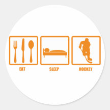 Eat Sleep Hockey Stickers
