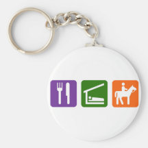 Eat Sleep Horseback Riding Keychain