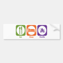 Eat Sleep Hurdle Bumper Sticker