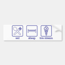 Eat..Sleep..Ice Cream! Bumper Sticker