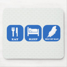 Eat Sleep Isle Of Man Mouse Pads