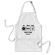 Eat Sleep Jump Cheerleader Crafts Cook Chef Apron