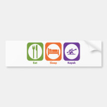Eat Sleep Kayak Bumper Stickers